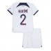 Billige Paris Saint-Germain Achraf Hakimi #2 Børnetøj Udebanetrøje til baby 2023-24 Kortærmet (+ korte bukser)